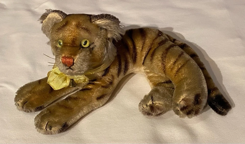 Steiff Jungtiger liegend Mohair vintage