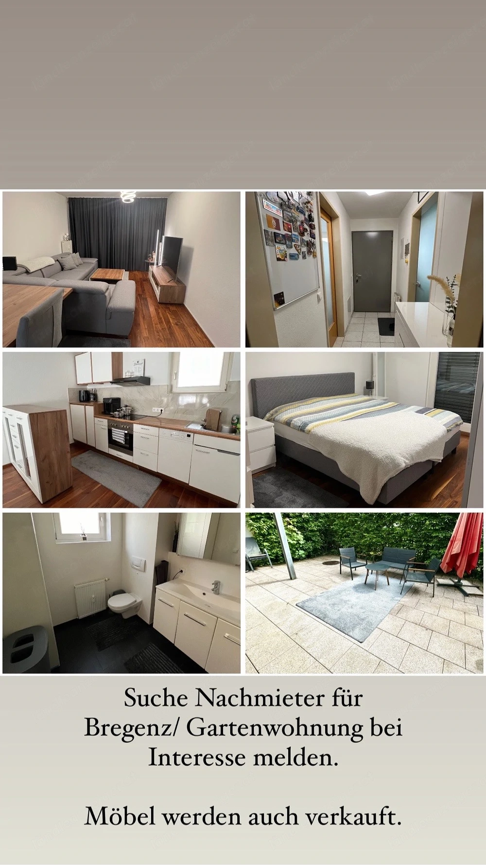 Nachmieter 2 Zimmer Wohnung Bregenz gesucht