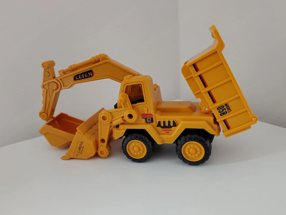 2in1 Baustellenfahrzeug   Bagger & Kipplaster Spielzeug Auto für Kinder