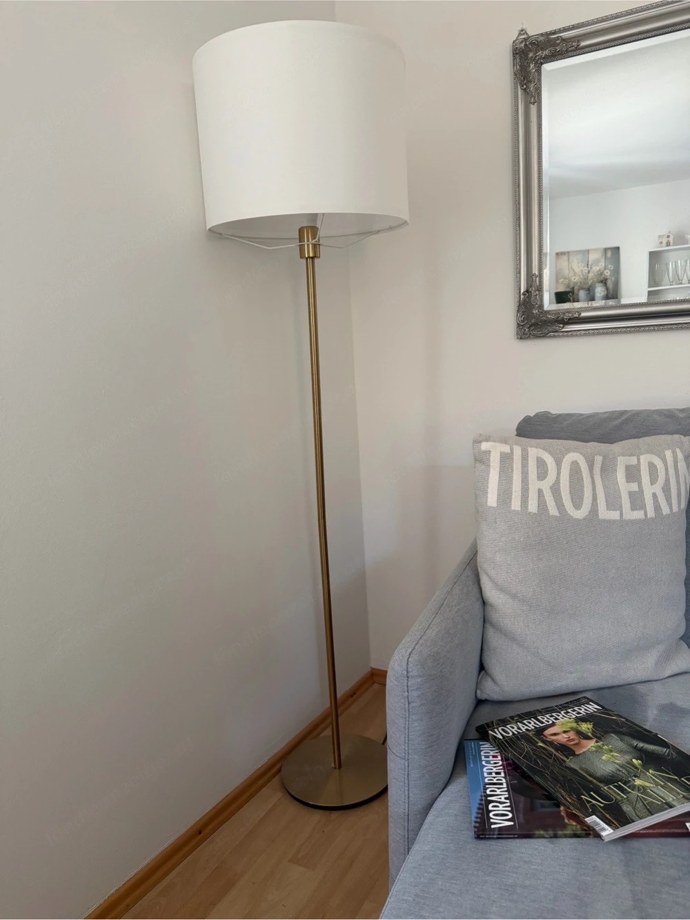 IKEA Stehlampe gold   weiß