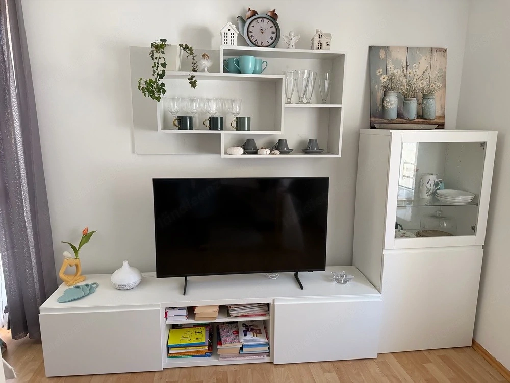 IKEA BEST  Wohnwand weiß   TV-Bank, Vitrine & Wandregal   Top Zustand