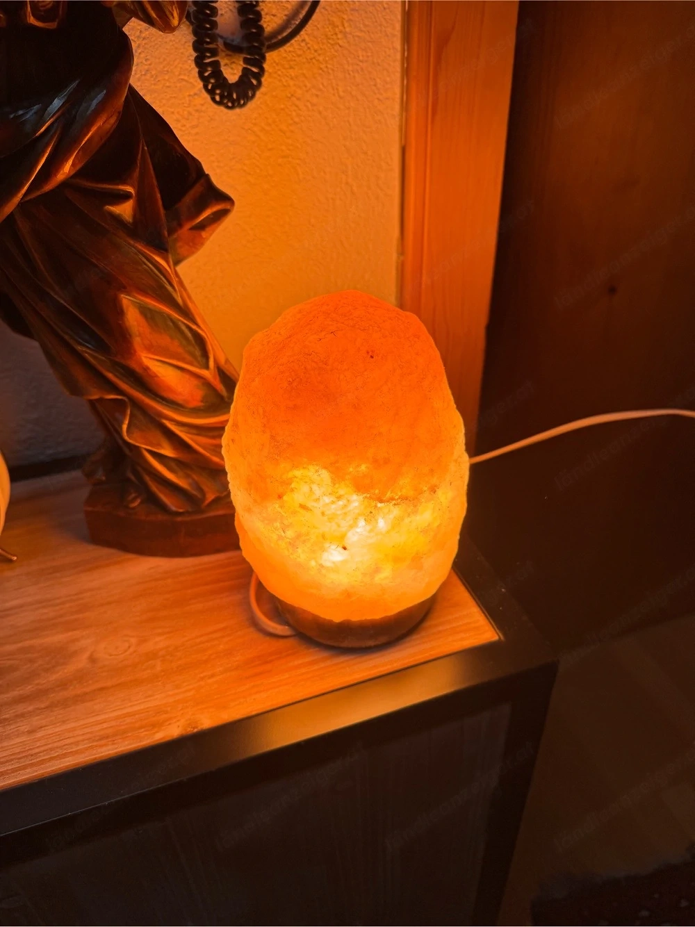 Salzkristall Tischlampe