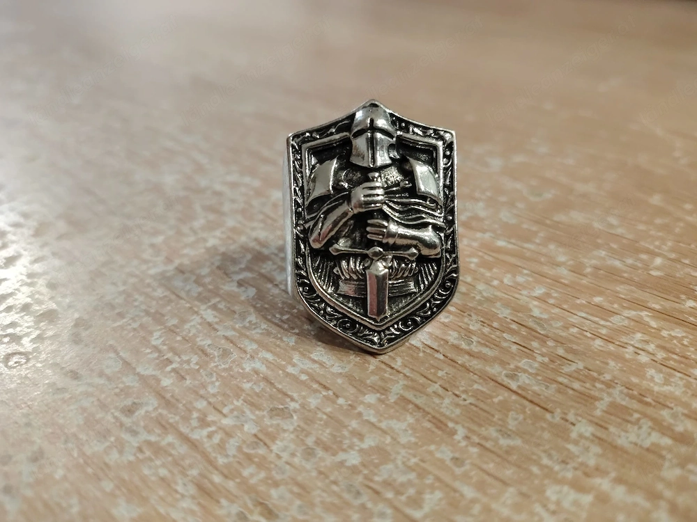 Ritter Ring Edelstahl   Massiver Wikinger   Knight Ring Größe 64 