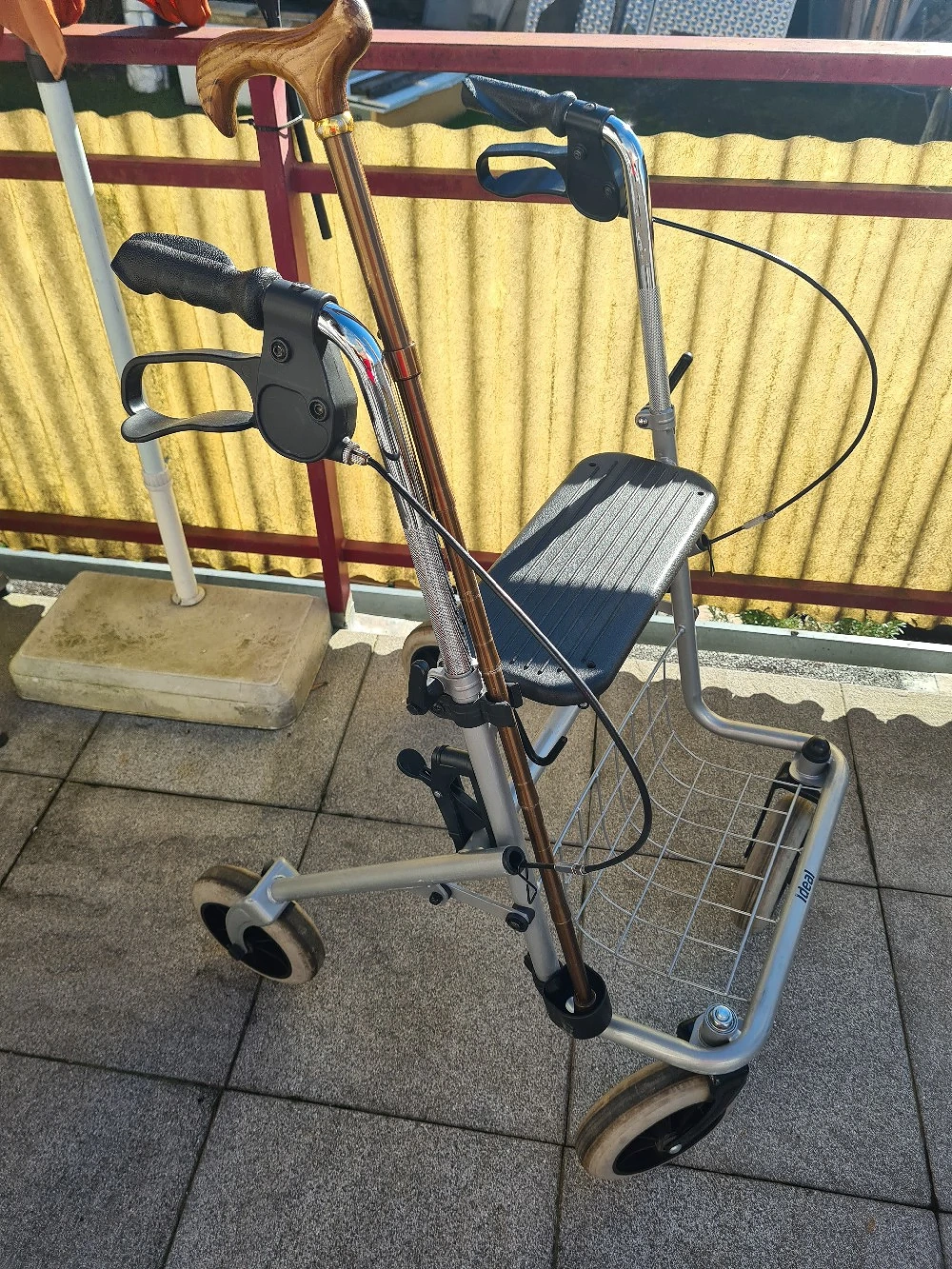 Rollator mit gehstock