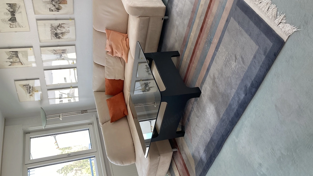 Couch mit Stoffbezug, gut gepflegt, 220 cm auf 200 cm