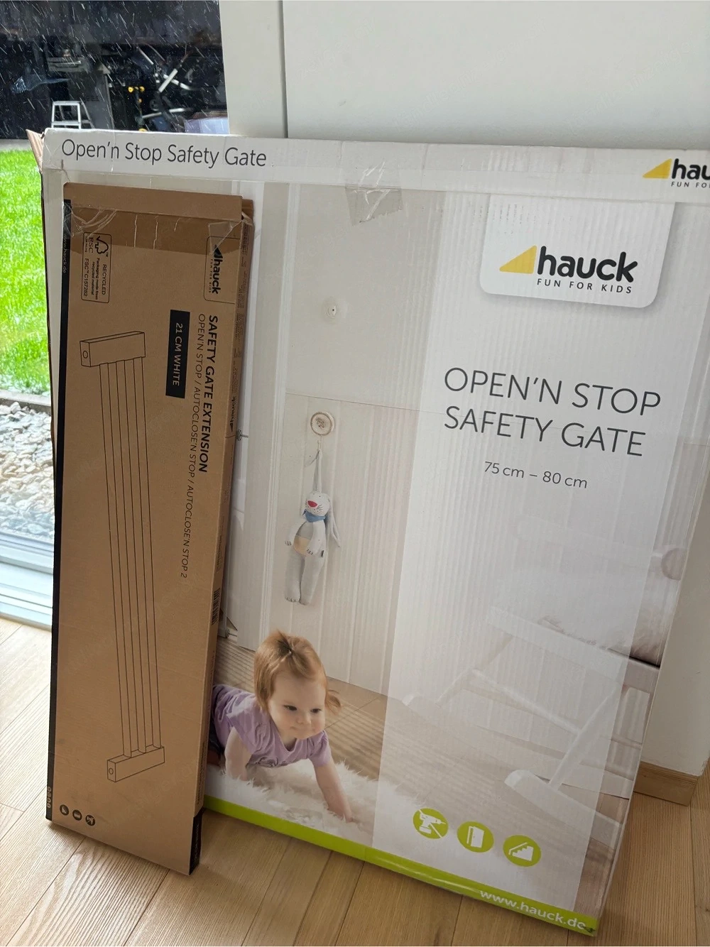 Treppenschutzgitter Hauck "Open'n Stop" inkl. Verlängerung 