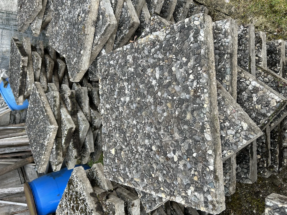 Gebrauchte Waschbetonplatten