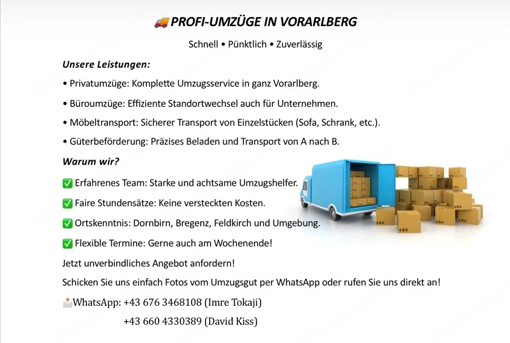 Umzug, Möbeltransport