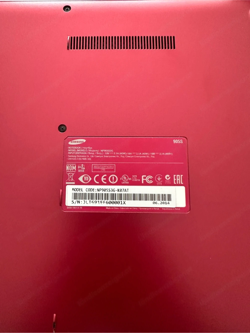 Samsung Notebook NP905SRG   Rot   50 