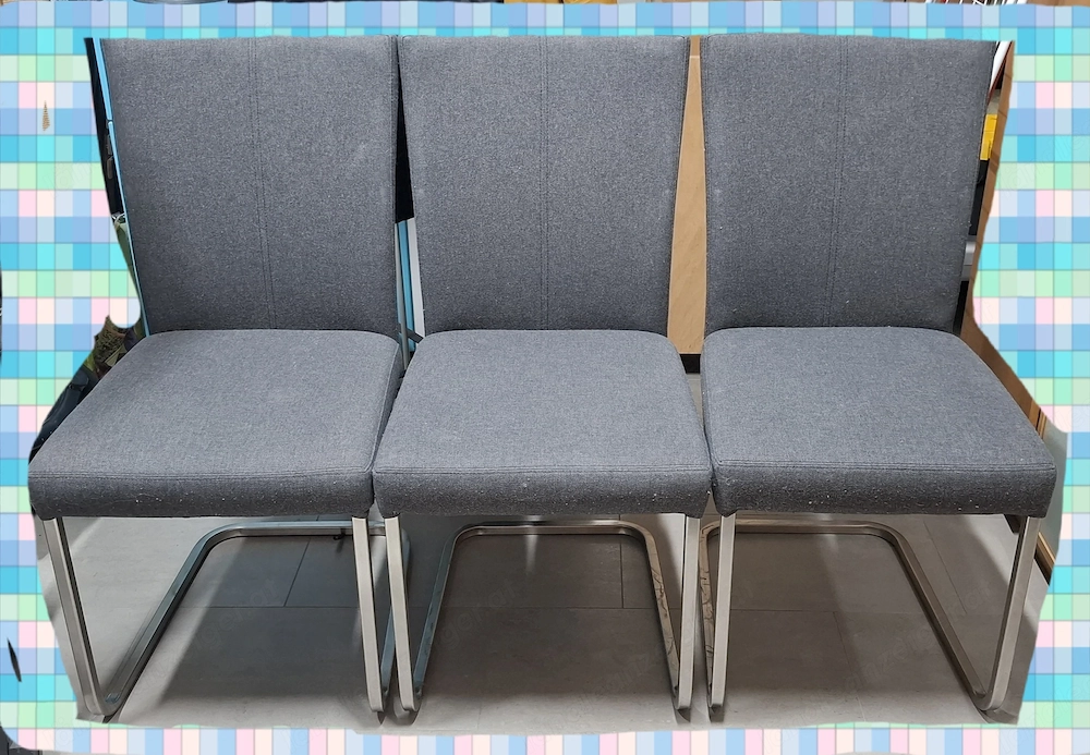 Freischwinger Stühle, 3 Stück