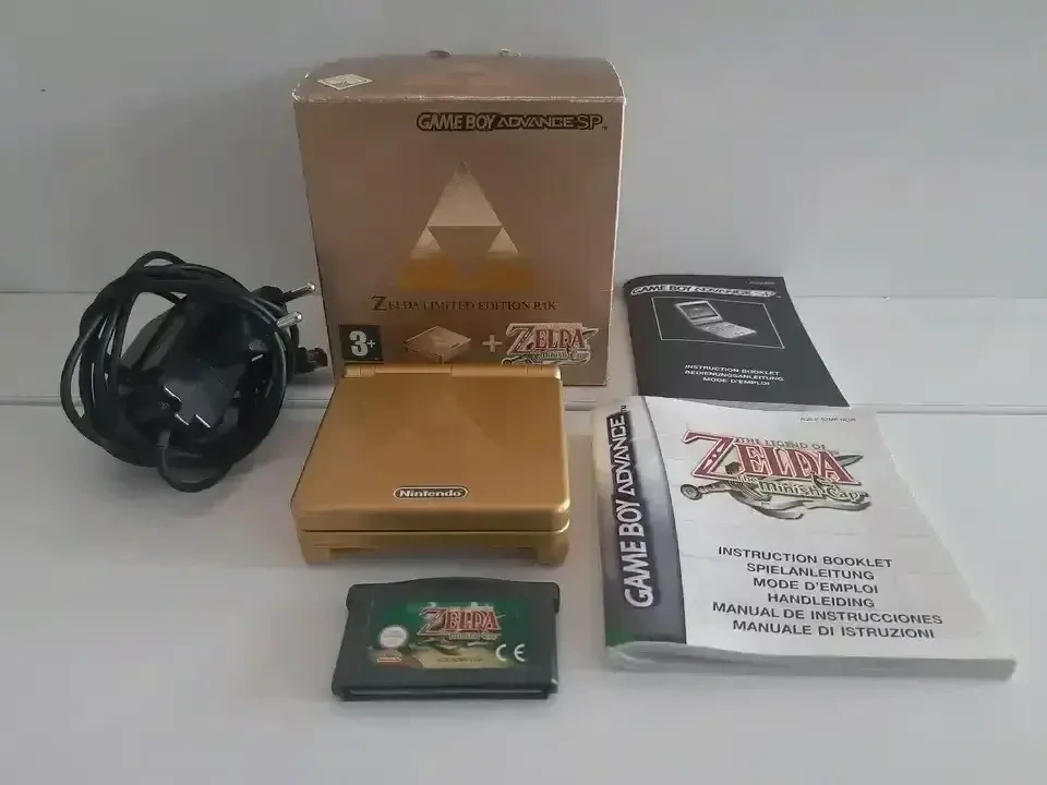 Gameboy Game Boy Advance SP Zelda Limited Edition Pak Minish Cap