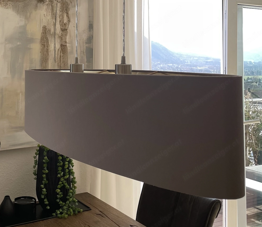 Moderne Hängelampe   Esstischlampe mit Stoffschirm