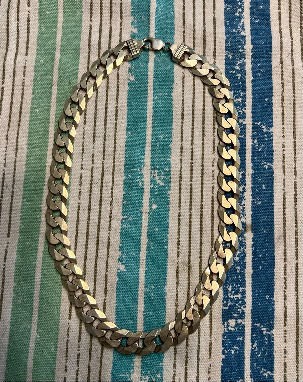 Massive Silberkette 15,5 mm breit 55 cm Lang