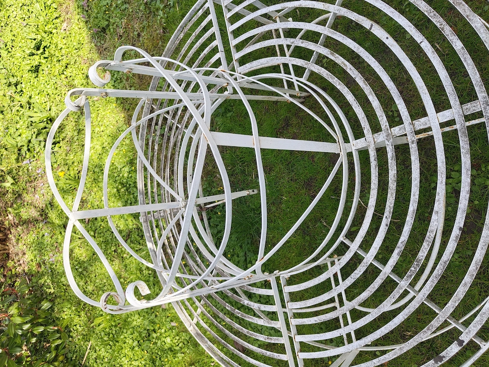 Baumbank Metall Gartenbank 2x halbrund