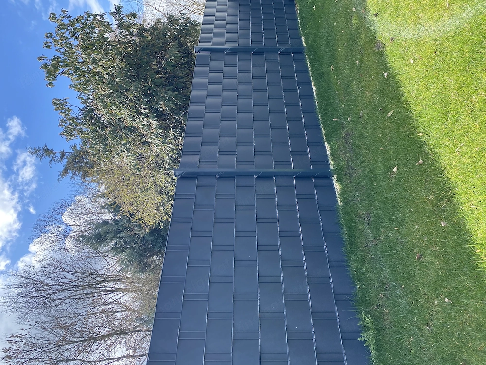 Sichtschutzstreifen Anthrazit für Doppelstabmattenzaun