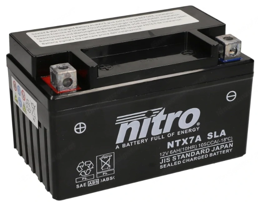 YTX7A-BS Gel SLA 12V 6Ah Batterie