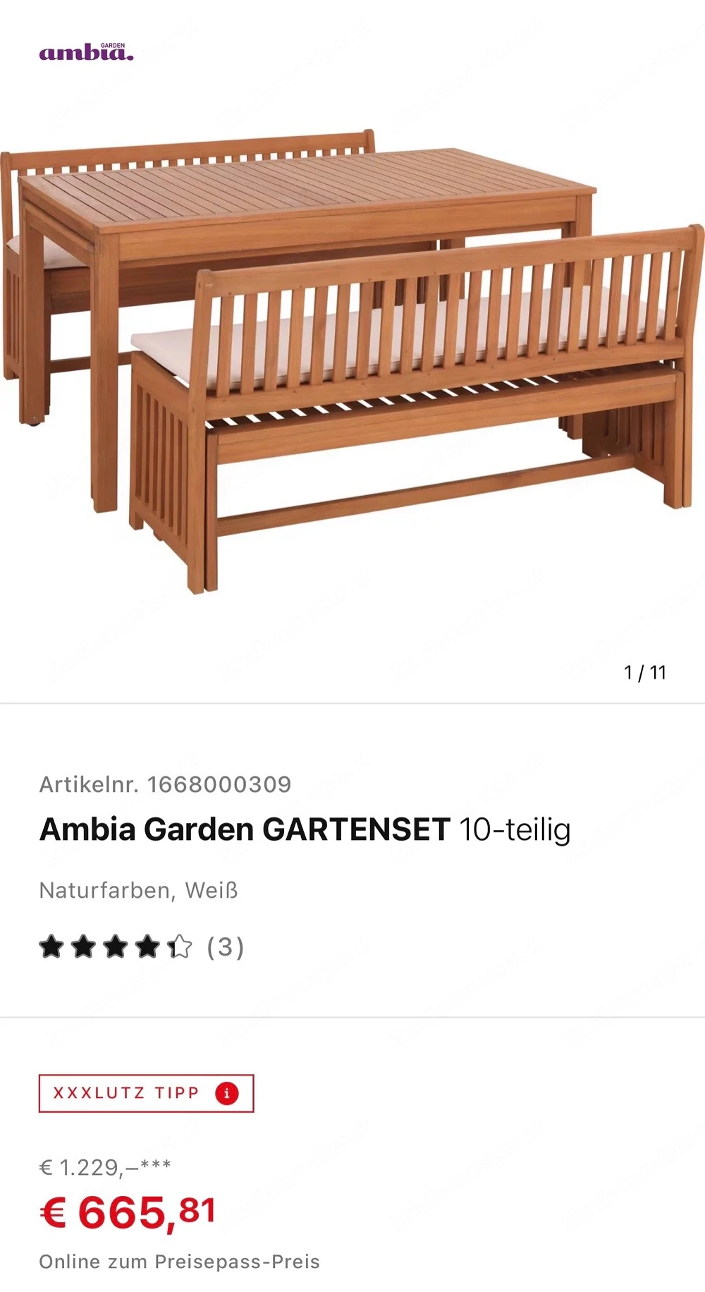 Gartenmöbel Set
