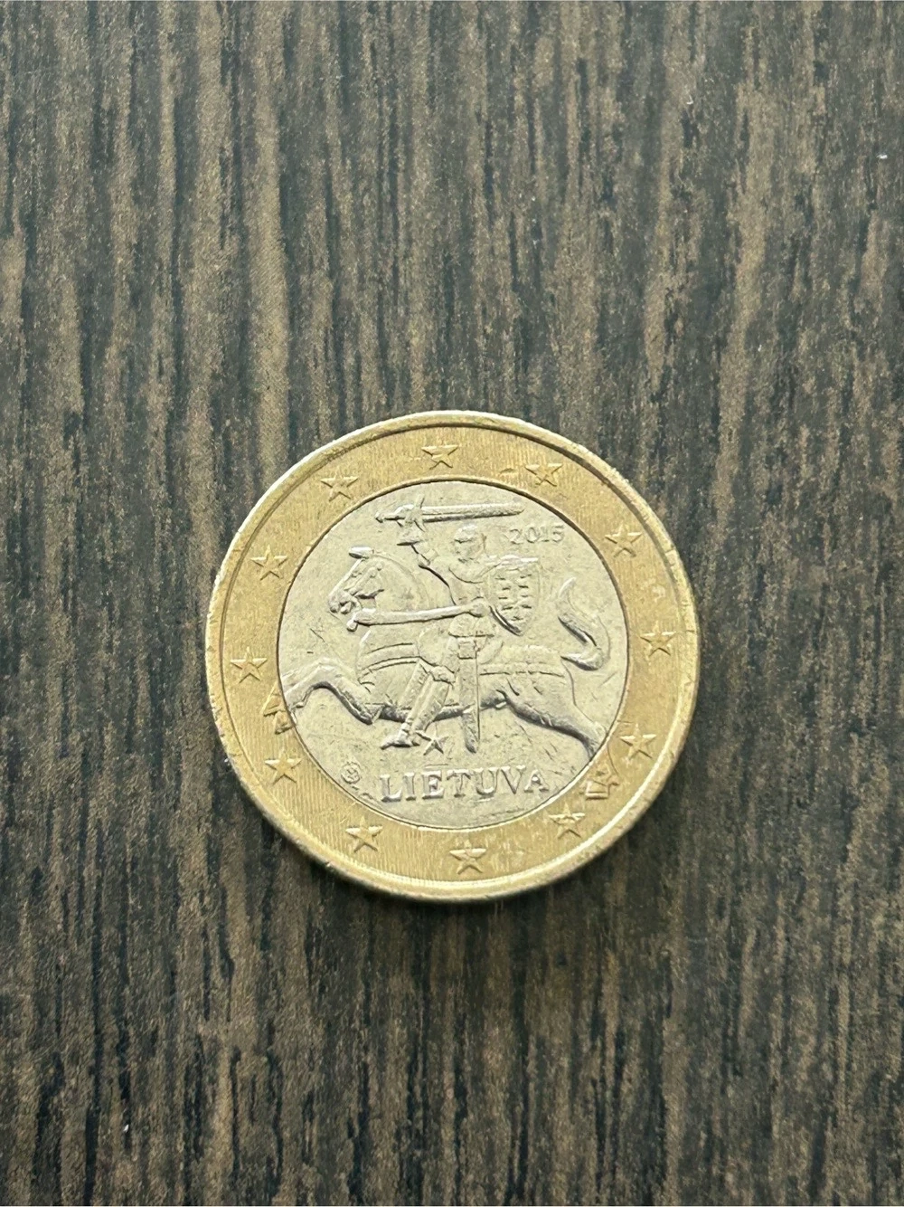 1 Euro Umlaufmünze Litauen 2015