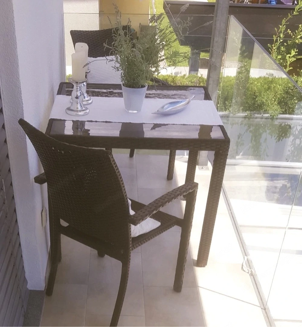 Gartengarnitur Tisch mit 2 Stühlen