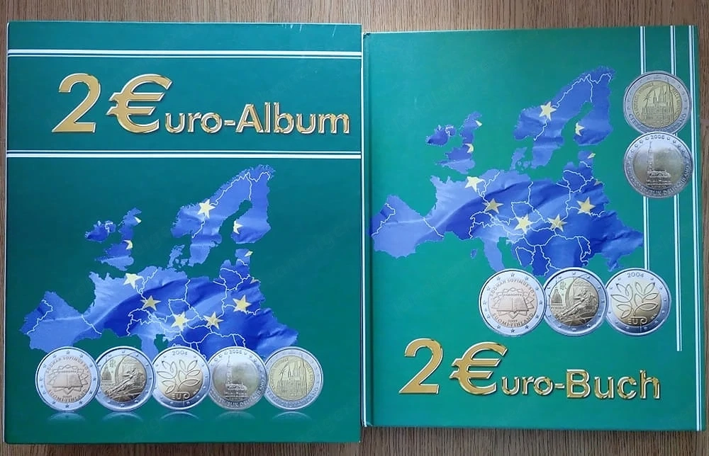 Euro-Münzsammel-Set: edle Holzkassetten, Alben (SAFE, Lindner), Fachliteratur, Zubehör - Top Zustand