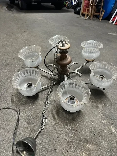 Luster, Kronleuchter, 6 flammig