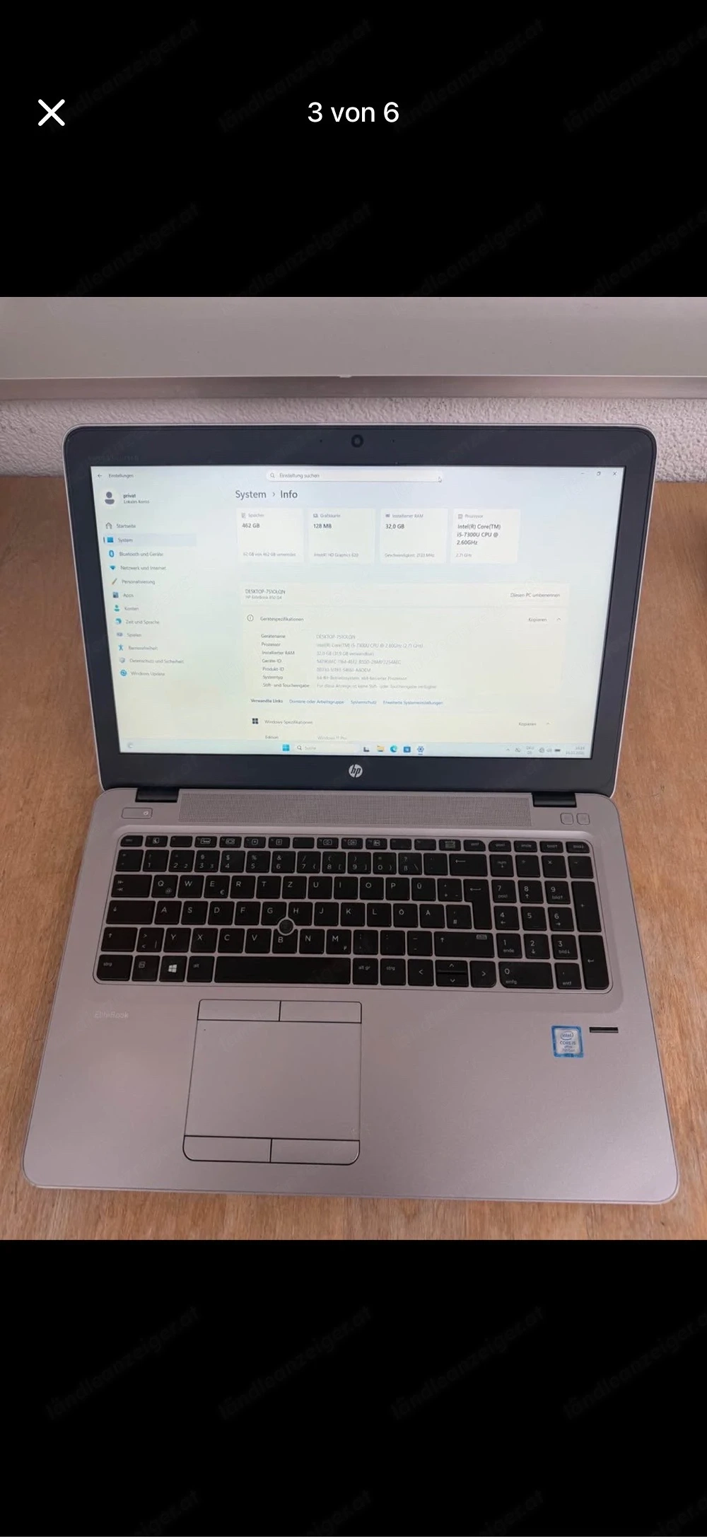 HP EliteBook 850 32 GB DDR4 RAM - Intel Core i5 - 512gbSsd sim karten slot