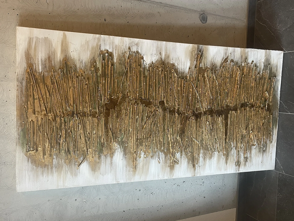 "Goldenes Stroh" - Bild auf Keilrahmen