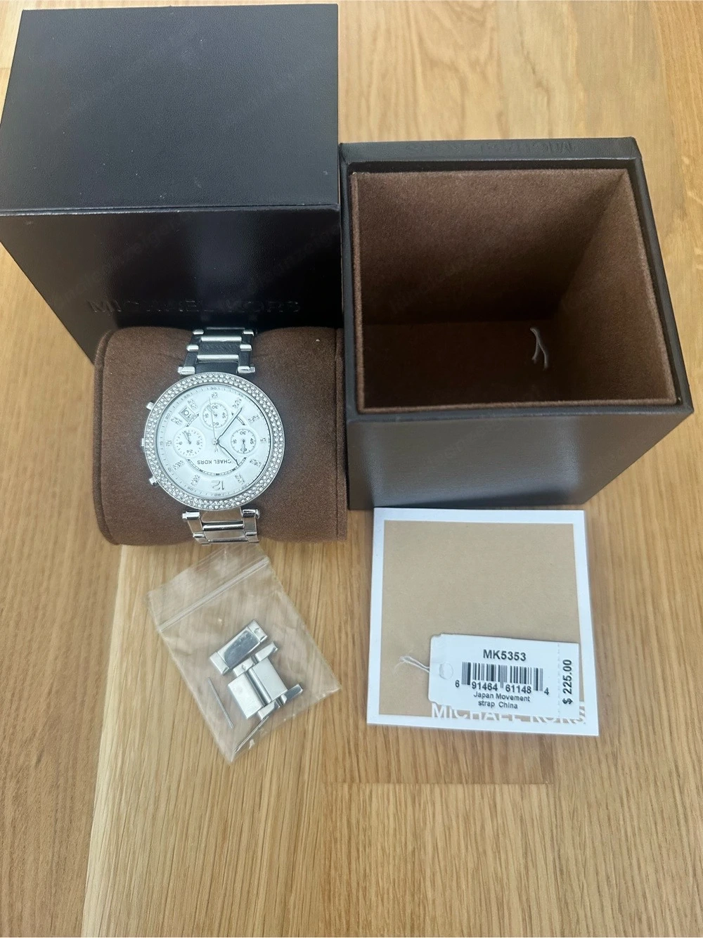 Elegante Michael Kors Damenuhr   Silber & Strass   Perfekter Zustand