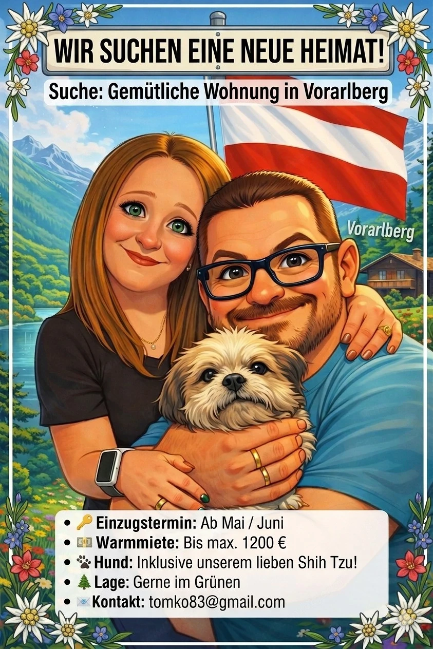 Wohnung suchen mit kleiner Hund bis 1200 Euro