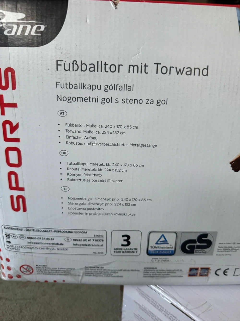 Fußballtor mit Torwand