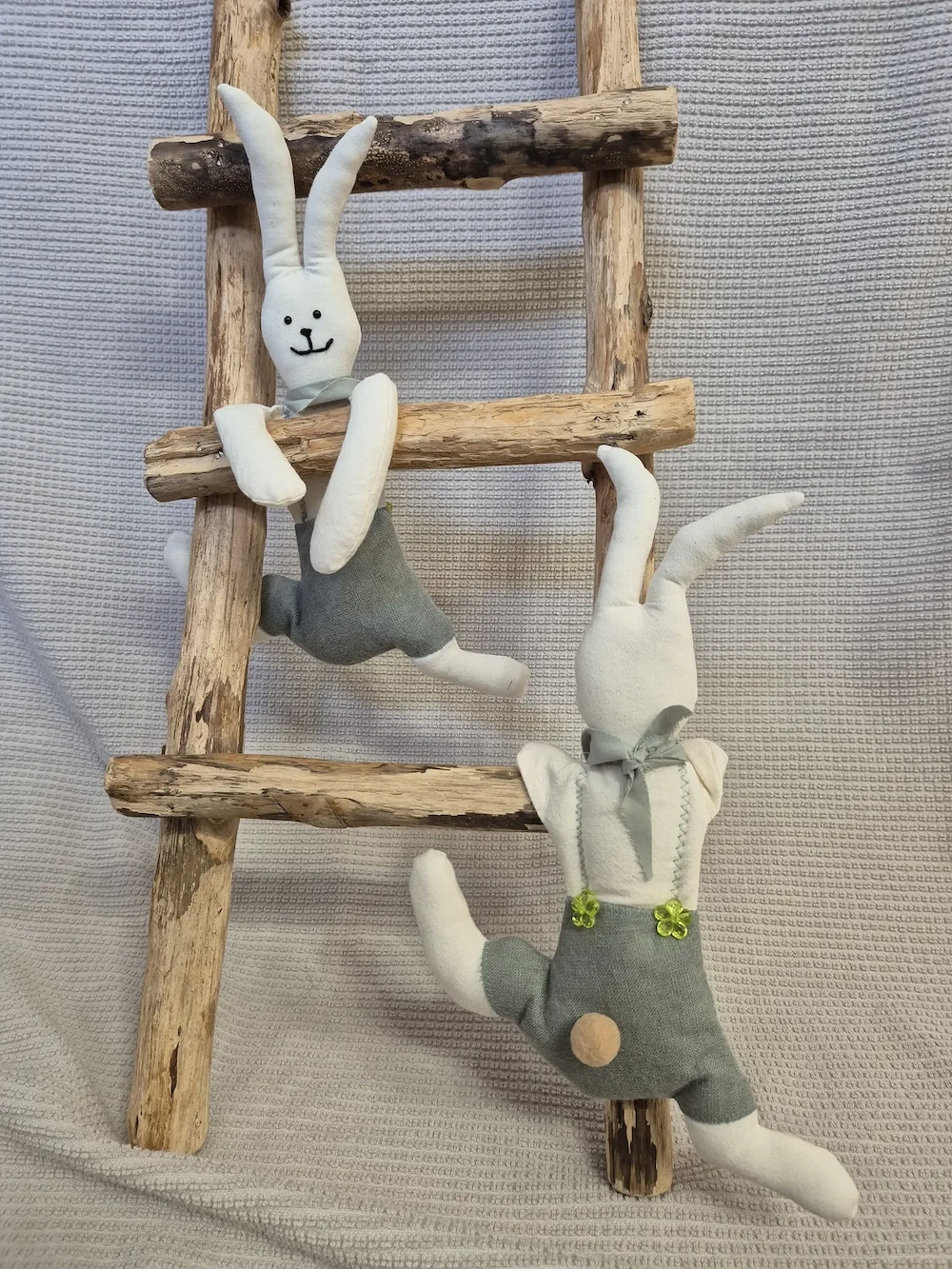 Osterhasen mit Leiter - Besondere Osterdeko - Handgemacht