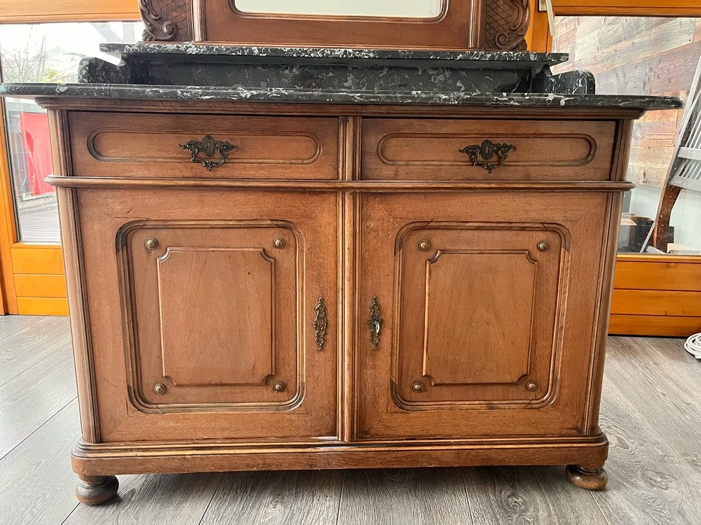 Waschtisch mit Marmorplatte antik