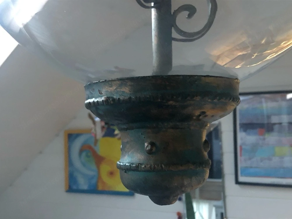 Lampe massiv groß aus Eisen