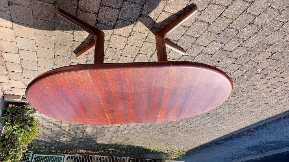 Ovaler Mahagoni Holztisch 1,60 m Länge 