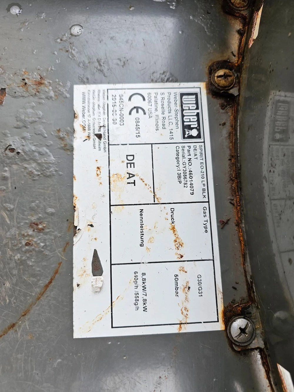 Gasgrill Weber EO-210