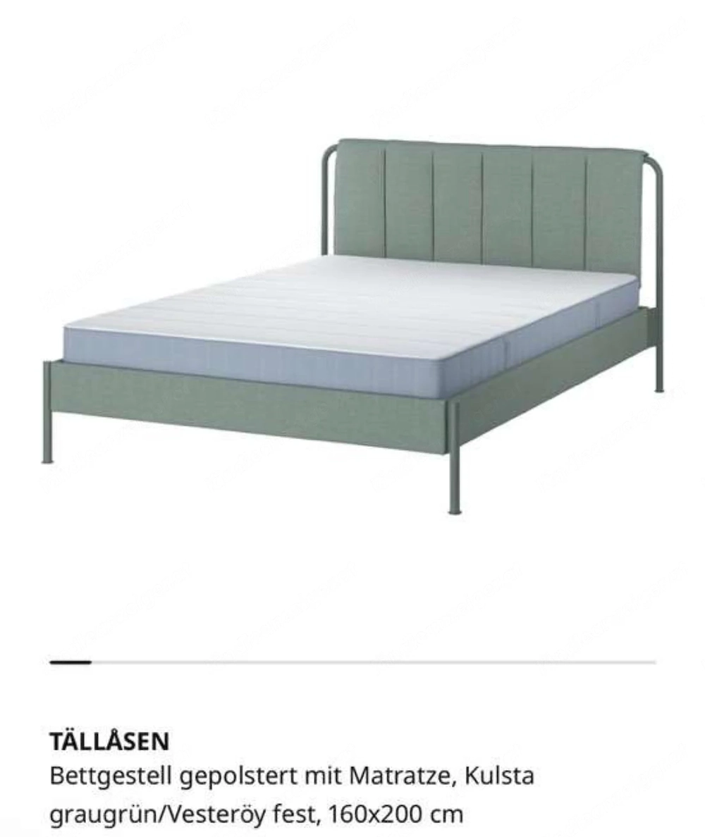 Bett inkl. Lattenrost inkl. Matratze + Topper + 2x Leintuch