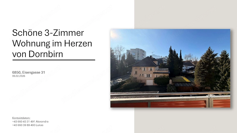 Charmante 3-Zimmerwohnung im Herzen Dornbirns