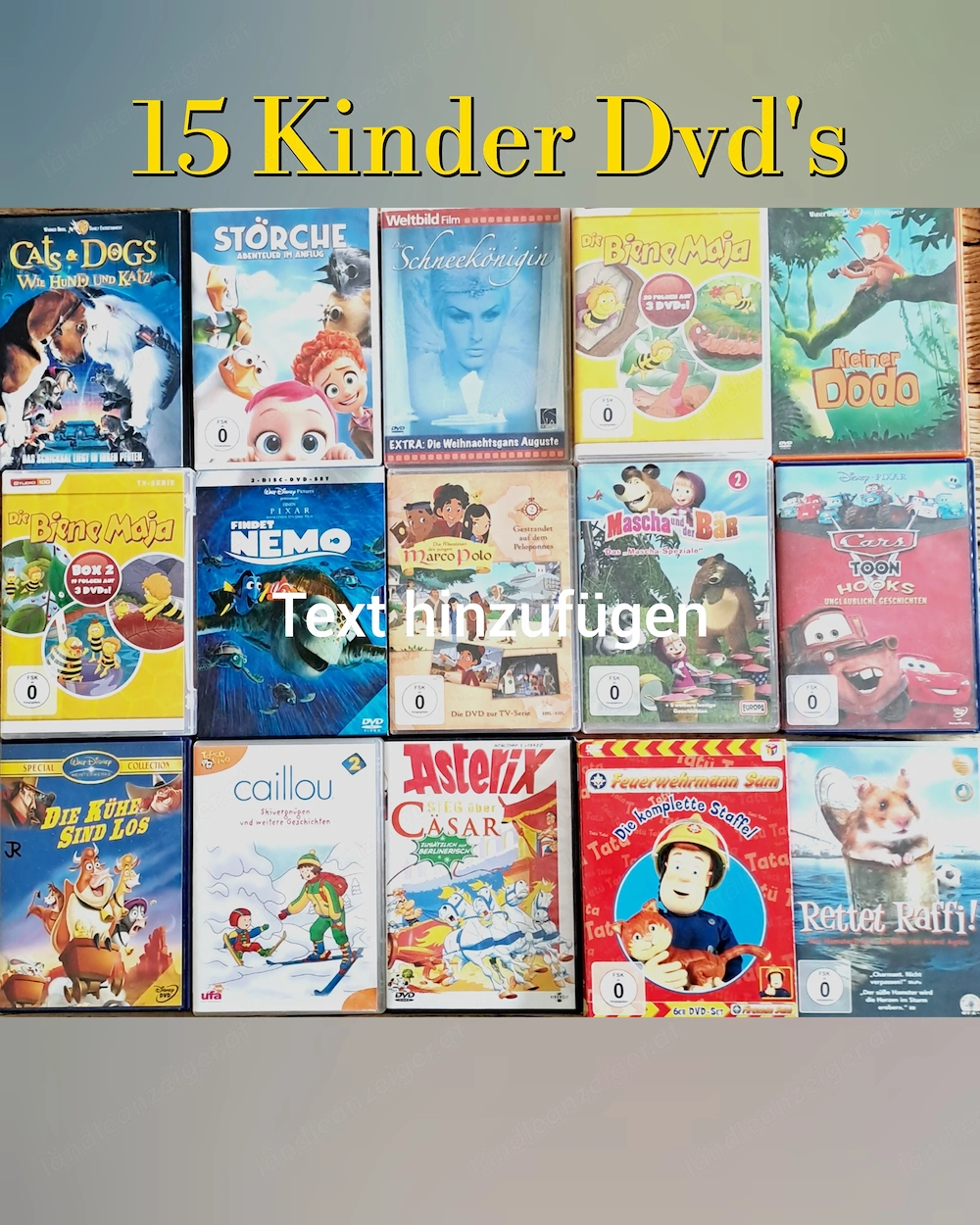 Kinder Dvd's komplett im Paket 