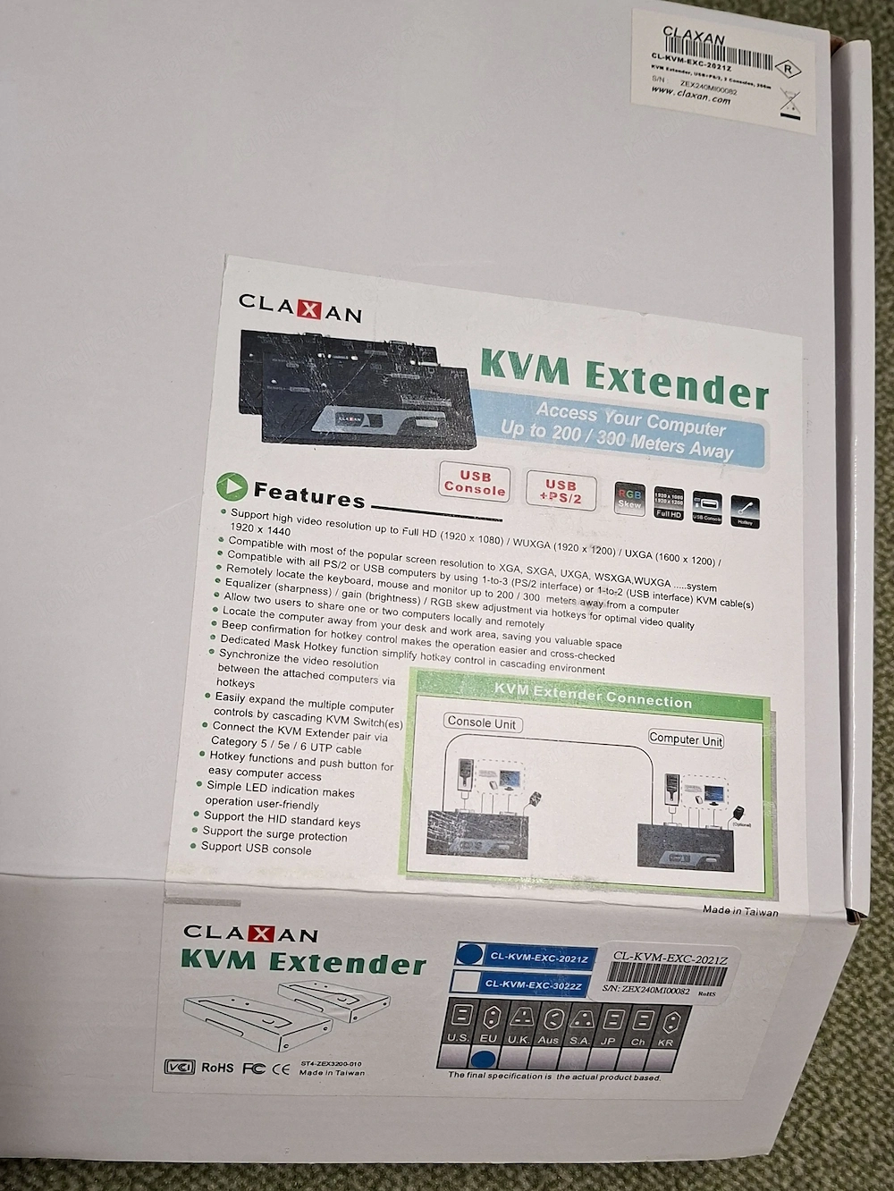 Claxan KVM Extender CL-KVM-EXC-2021Z
