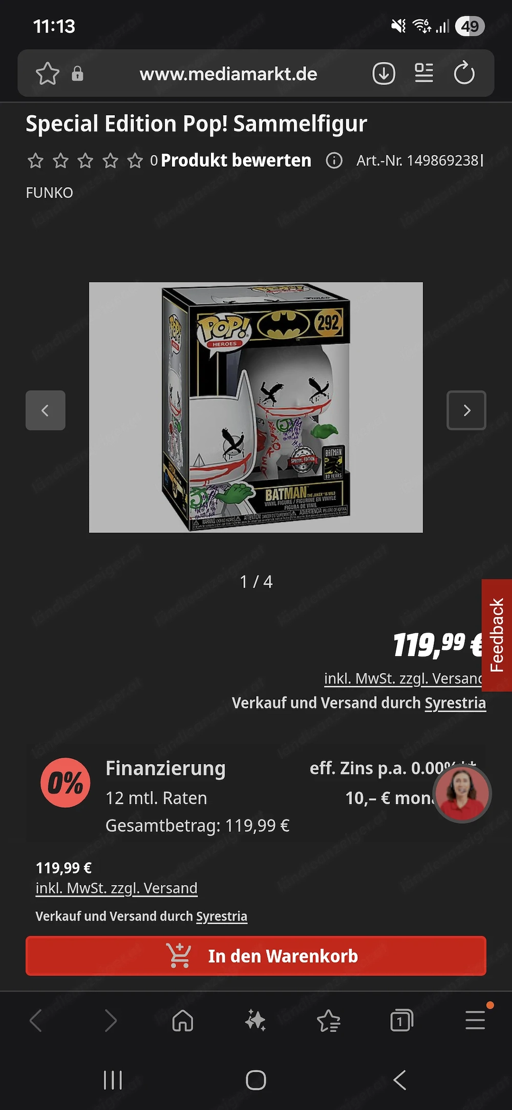 Funko pop batman Edition 