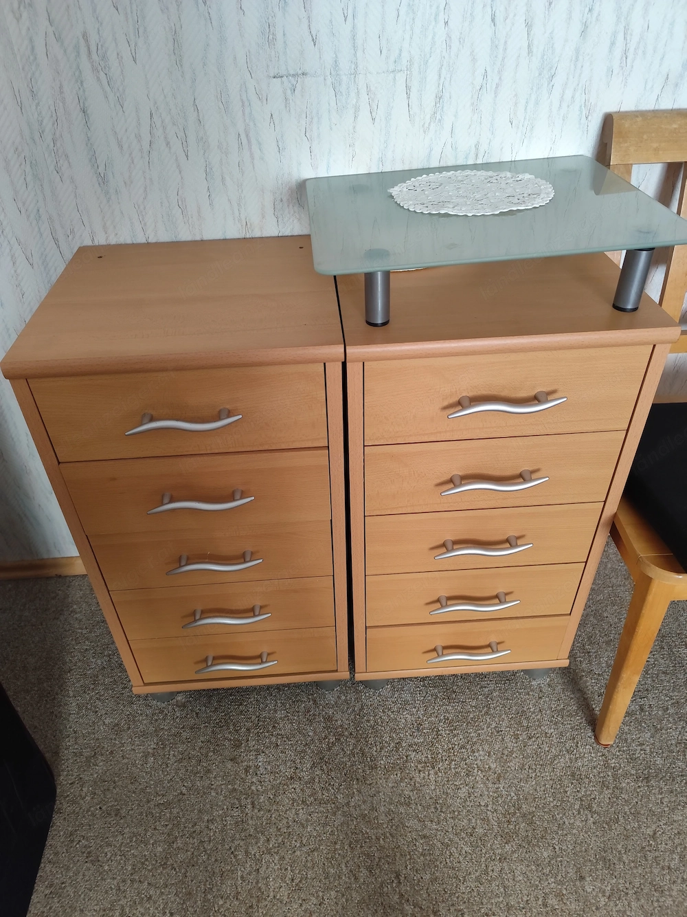 Schuhladen Schrank mit Glasaufbau 