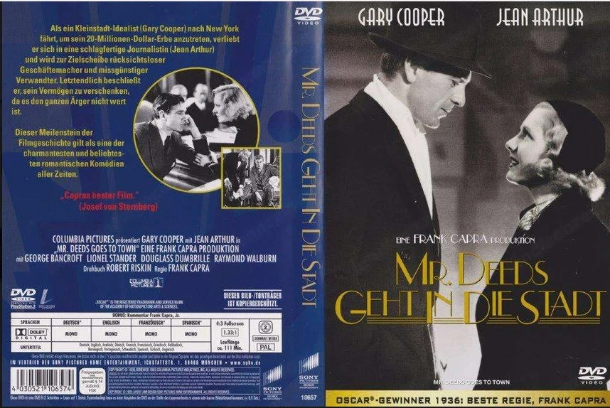 Mr. Deeds geht in die Stadt, Gary Cooper, 1936, Rarität, DVD