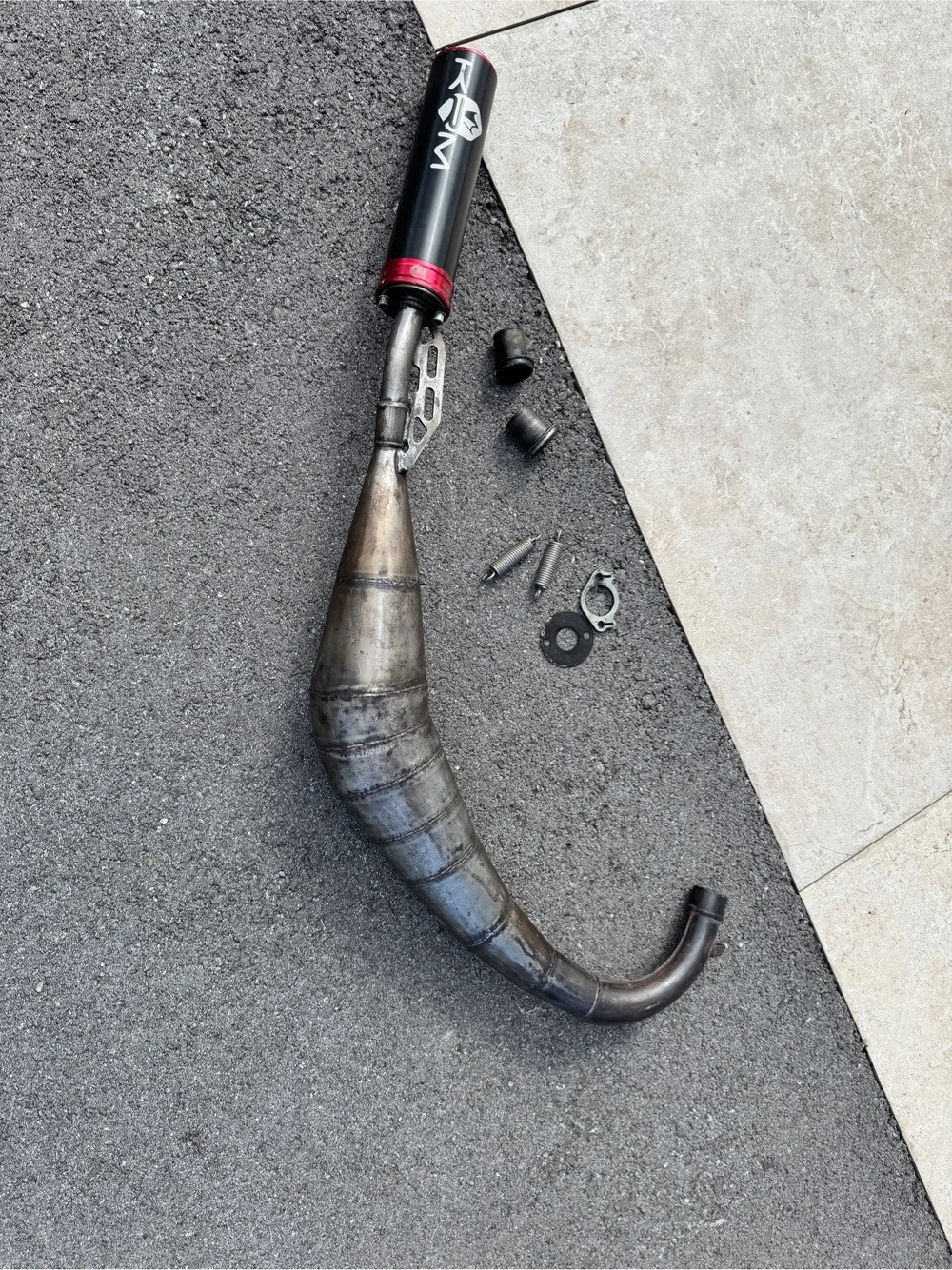 Auspuffanlage VOCA Rookie 50 70cc (EC), KRM Enddämpfer