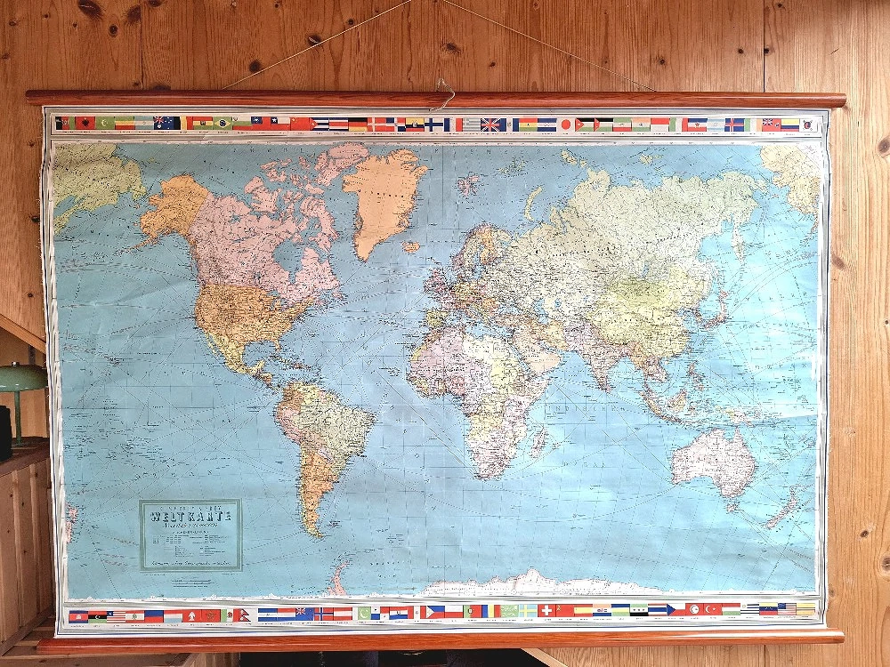 Alte Weltkarte von 1959