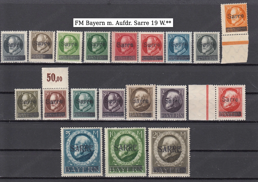 Sarre Briefmarken Satz Europa 1920 Postfrisch 