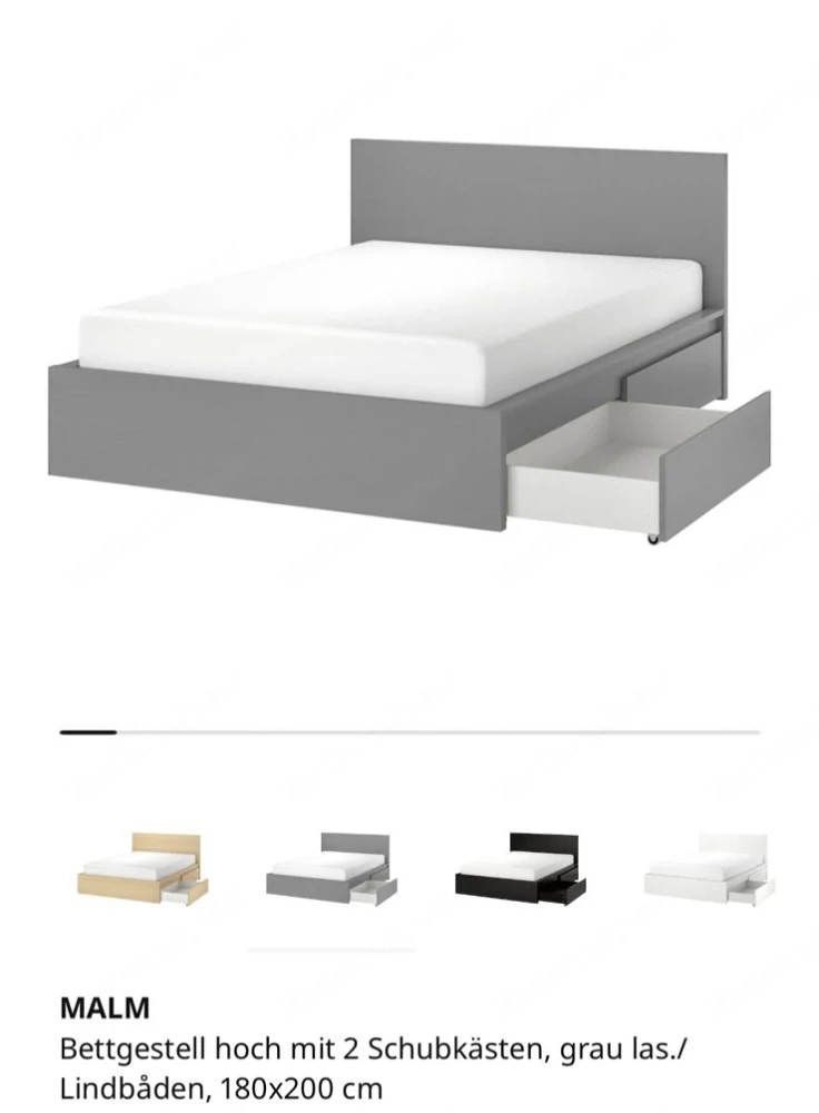 Bett mit Lattenrost und Matratze 