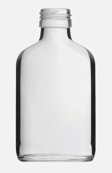 Flasche Flachmann, Etivera, 100ml, Weißglas inkl. Schraubverschluss, 28stk 45stk