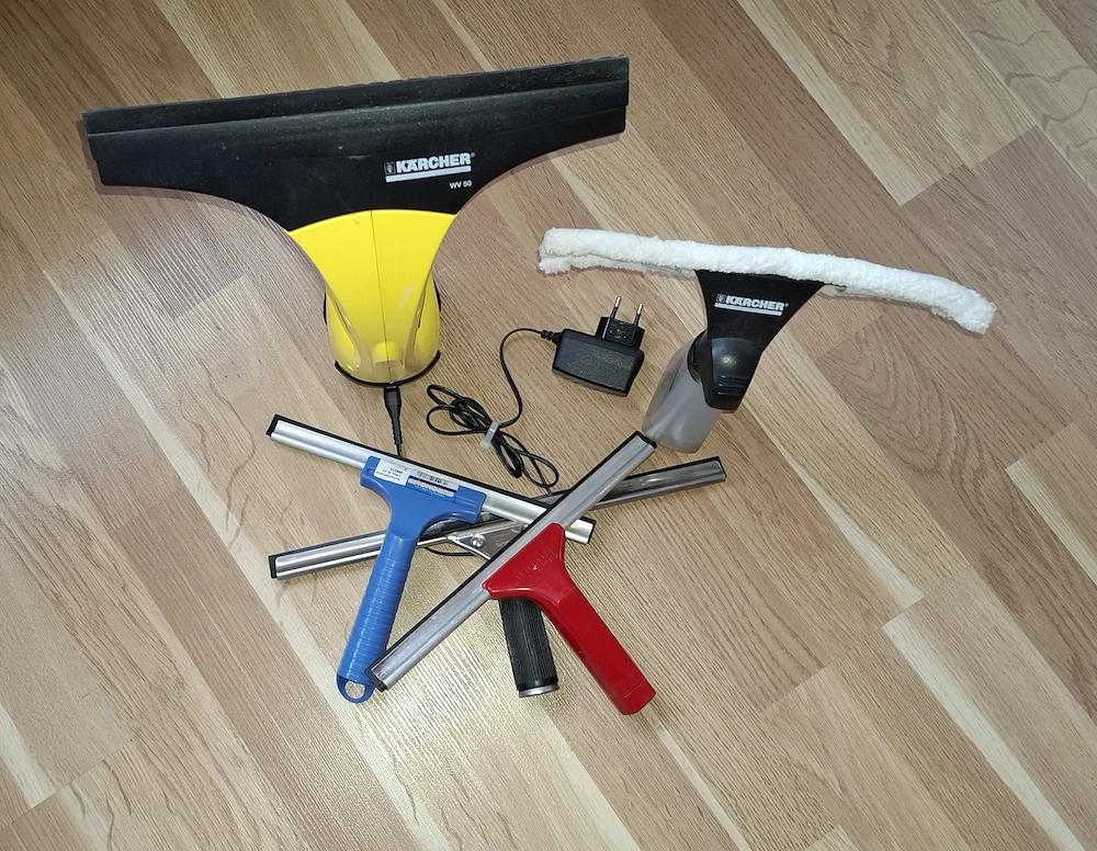 Fensterreiniger und Dampfente