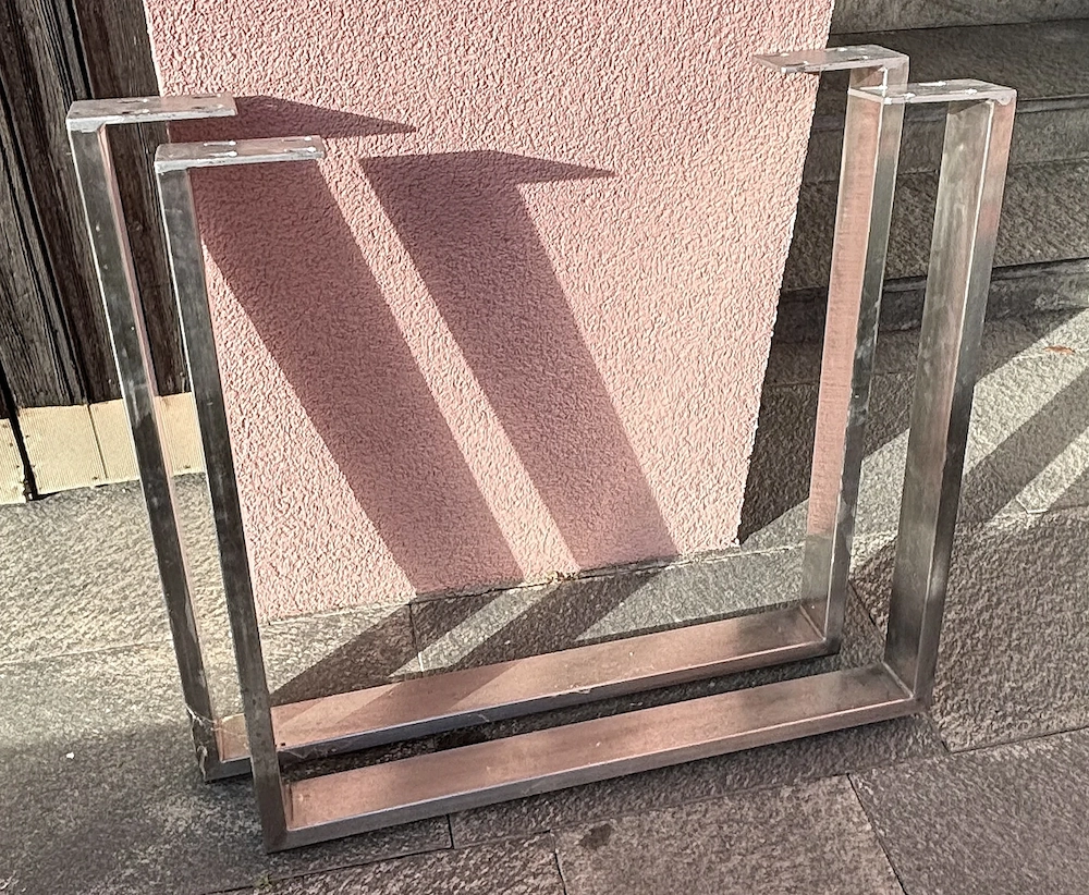 Valdera Tischgestell Edelstahl (Länge Breite Höhe: 78 7,5 72 cm) - Neu   Unbenützt