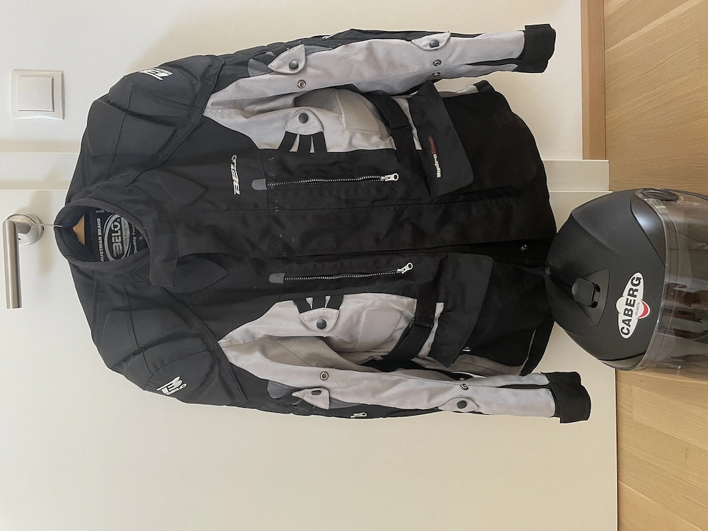 Motorradjacke plus Helm für Herren